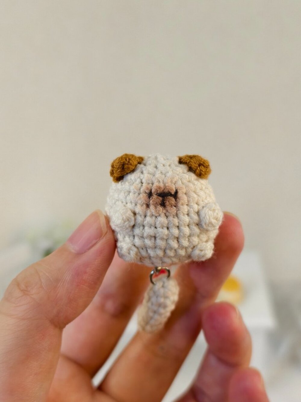 Handmade Amigurumi Crochet Tiny Cat Plushie